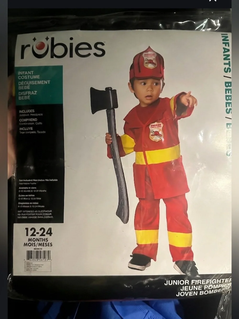 🧑‍🚒 Rubies Junior Firefighter Infant Baby Costume 🧑‍🚒